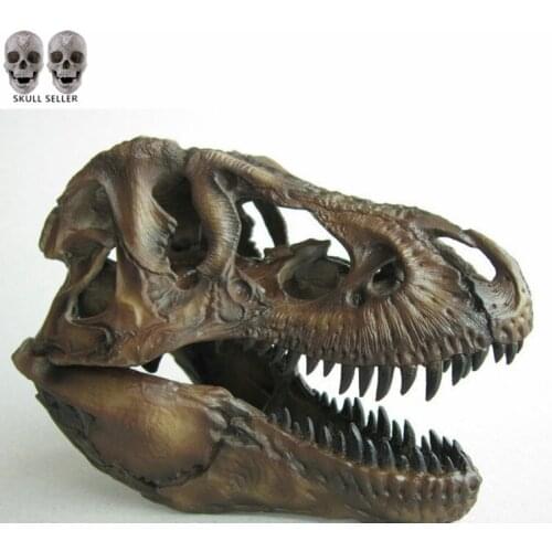 Crafts Arts Crafts 1/12 Tyrannosaurus Rex Dinosaur Skull Handicrafts Resin Fossil Simulation Skull Model For Collectibles