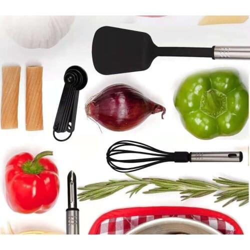 Silicone Kitchenware Set Kitchen 23-piece Nylon Whisk Bread Clip Non-stick Spatula Spoon Barbecue Food Kitchen Accessories