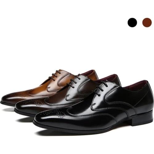 Derby Wedding Dress Office Men black Shoes Japanese Style Genuine Leather Original Casual Business Designer Shoes