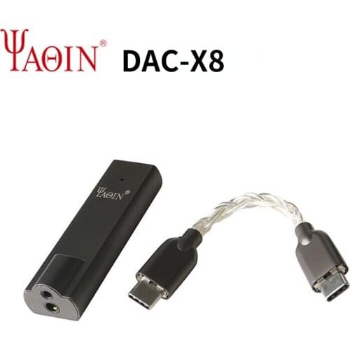 YAQIN DAC-X8 AK4493EQ Portable DAC Amplifier 768kHz/32Bit DSD512 with 3.5mm/2.5mm Output Port