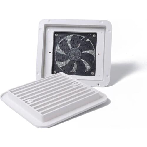 12V Fridge Vent with Fan for RV Trailer Caravan Side Silent Air Wind Exhaust Automobile RV Accessories Car Styling Replacement