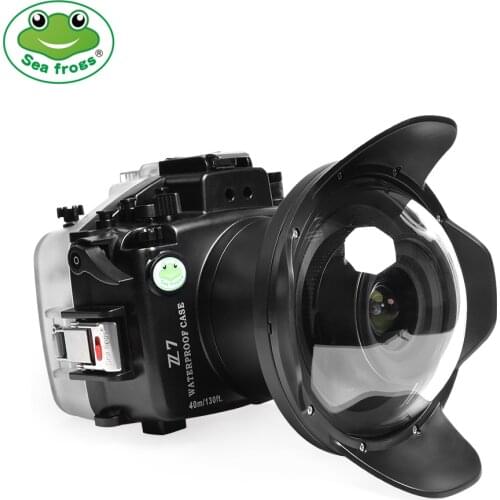 Seafros Waterproof Case For Nikon Z7 Underwater Housing Undertight Cover Deep To 40M / 130 FT Fisheye Wide Angle Port Lens