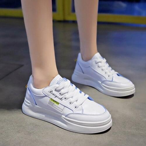 2019 Spring And Autumn New White Shoes Fashion Flat Shoes Women PULadies Shoes Female Sneakers Casual Shoes