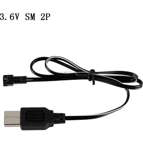 1PCS 3.6V 2P 250mA SM plug USB Charger with Led Charge Indicator Lamp For NiMH NiCD RC Car Robot Toys Battery Pack