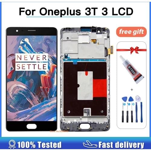100% Tested OLED / TFT Display For Oneplus 3 3T LCD Display + Touch Screen for OnePlus 3 T A3000 A3010 A3003 Digitizer Assembly