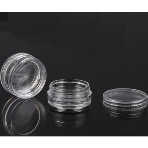 20Pcs 2.5g Portable Plastic Cosmetic Empty Jars Clear Bottles Eyeshadow Makeup Cream Lip Balm Container Pots