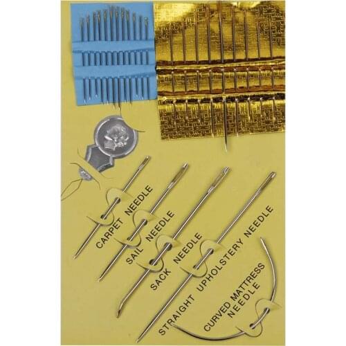 Hand Stitching Home Repair Needle 27 Pieces set Patching DIY Embroidery Craft Carpet Leather Curved Canvas Home Tool