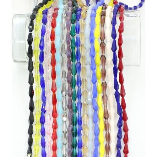 45Pcs/Lot Lampwork Glass Faceted Beads Vase Shape Red Crystal Chinese Beading Jewelry Making Accessories Decoration Wholeslae