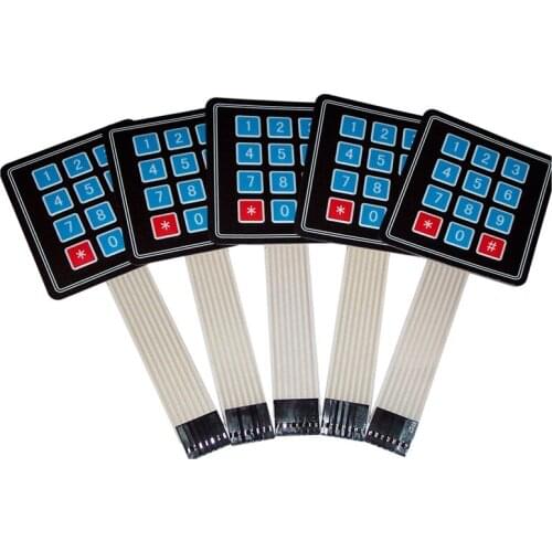 5 PCS 4x3 Matrix Array 12 Key Membrane Switch Keypad, for Arduino/AVR/PIC USA SHIP