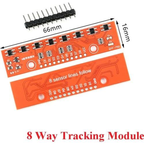 8 Way Channel Tracking Module Infrared Detection Sensor For Arduino IR Detector Hunt Analog Output 3.3V-5V Electronic DIY Board