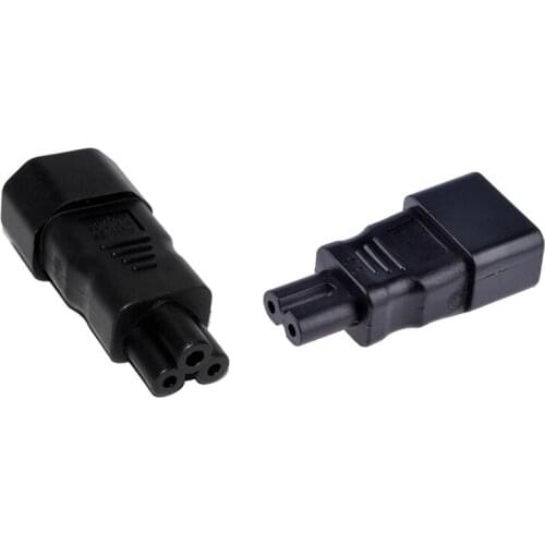 LBER IEC 320 C14 Male to C7 Female Power Adapter & IEC320 C13/C14 to C5/C6 Kettle Lead to PC Laptop Power Cable Adapter