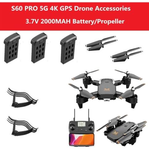3.7V 2000Mah Battery For S60 PRO 5G 4K GPS RC Drone Spare Parts S60 PRO 8816 PRO RC Drone Accessories S60pro Battery S60 Blades
