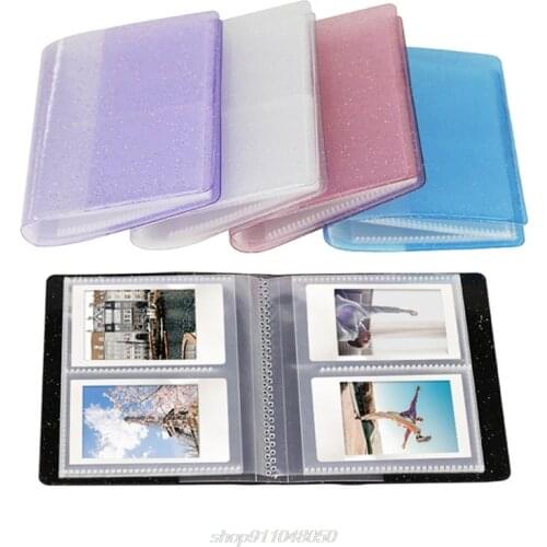 64 Pockets 3 Inch Quicksand Photo Album Mini Instant Picture Case Storage Organizer for Mini 11/9/8/8+ J27 21 Dropshipping