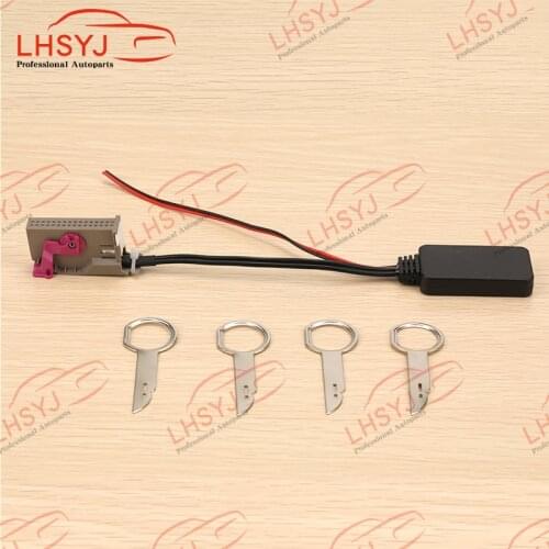 Car Bluetooth-compatible 5.0 Module Wireless Adapter Audio Input for Audi A8 TT R8 A3 A4 Radio 32Pin AUX Adapter with 4pcs tools