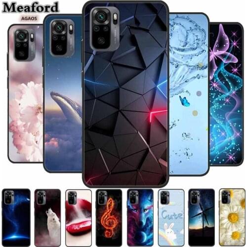 For Redmi Note 10 4G Case Soft TPU Silicone Phone Case For Xiaomi Redmi Note 10 Note10 4G 6.43" Case Protective Cartoon Coques