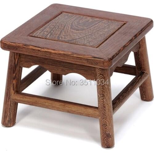 New arrival Japanese Antique Wooden Stool Chicken-Wingwood Asian Traditional Furniture Living Room Portable Small Wood Low Stool