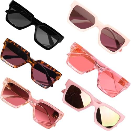 Pudcoco Kids Sunglasses Unisex Anti-UV Dark Glasses with Square Frame Decorative Outdoor Activities 0-8 Years