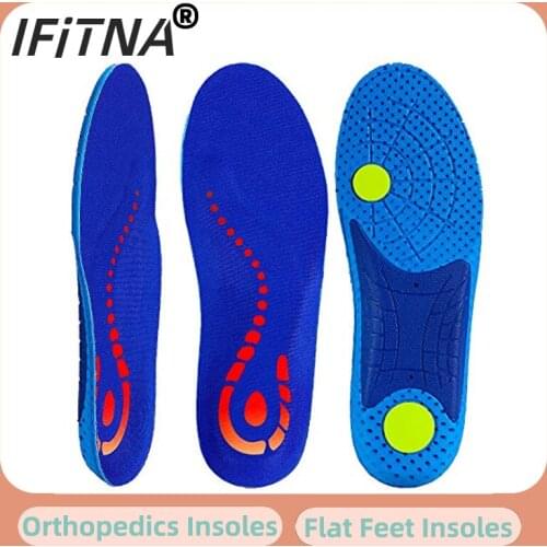 Low arch elastic insole, sports foam compression shock absorption, anti-fatigue insole suitable for flat heel pain