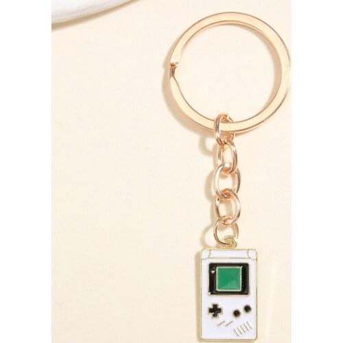 Enamel Keychain Game Machine Key Ring Funny Key Chains For Women Men Handbag Accessorie Car Hanging Jewelry Handmade
