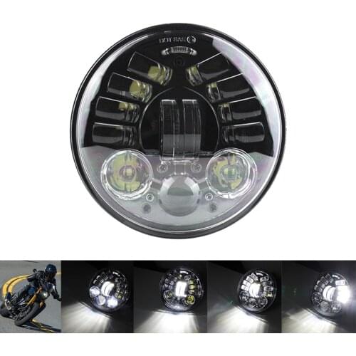 FADUIES 5.75 inch Motorcycle headlight Led Headlights 5 3/4" H4 Adaptive Cornering Headlamp For Harley Sportsters XL XG XR