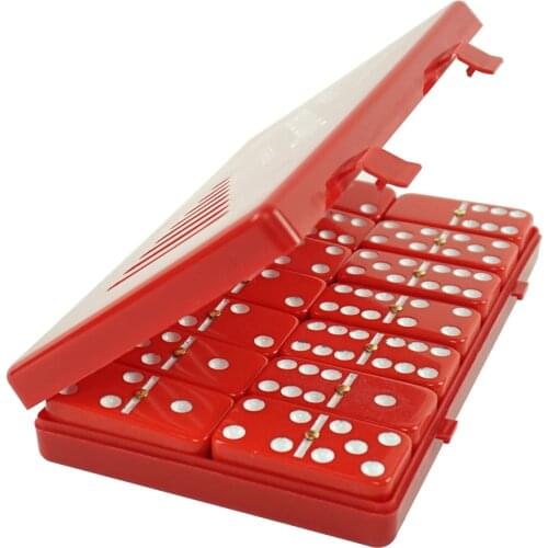 2021 28PCS/SET Red Dominos With White Dots Paint from Factory Travel Table Game Toys