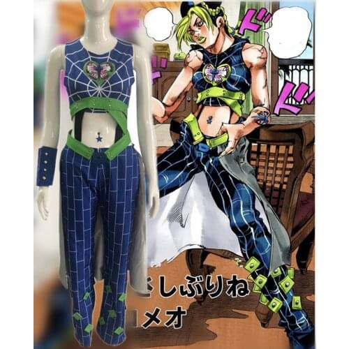 JoJos Bizarre Adventure Jolyne Cujoh Cosplay Halloween Costume Dress