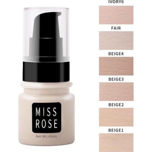 45ML Liquid Concealer Foundation Matte Water-Proof Foundation Moisturizing Oil Control Nude Matte Cosmetic Base