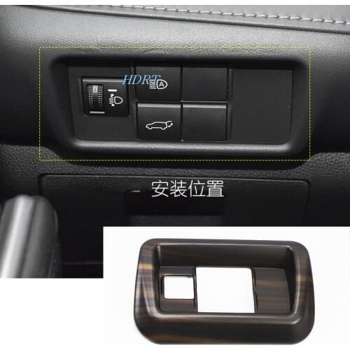 For Toyota Highlander 2021 2022 ABS Matte Headlight Switch Buttons Cover Trim Car Interior Styling Rear Trunk Button Stickers