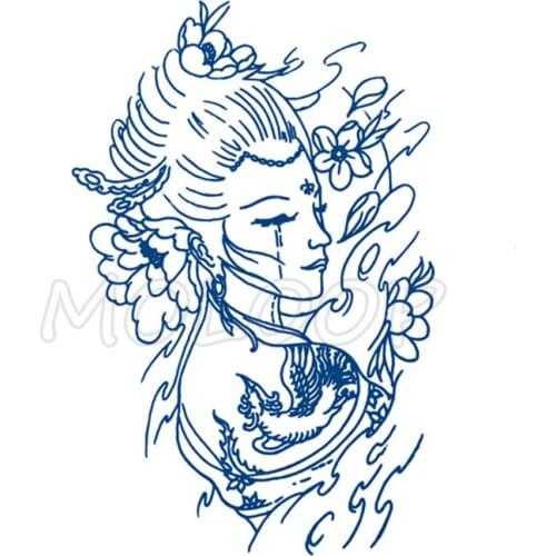 Juice Tattoo Sticker Dragon Tattoo Sexy Girl Waterproof Temporary Makeup Fake Tatoo for Women Men Lasting To 5 -15 Days
