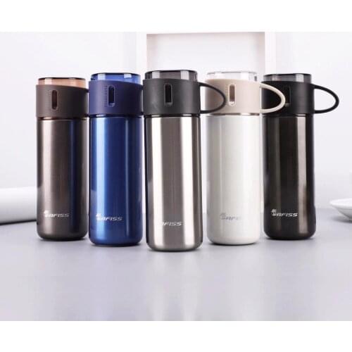 2019 new bpa-free stainless steel 5 color Business vacuum flask portable travel tea coffe thermos cup handle my water bottles
