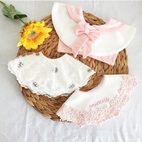 Ins Korean version of the new autumn and winter female baby bib baby saliva towel newborn wild bib saliva pocket 0-2 years old