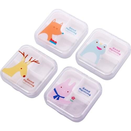 Portable 4 Slots Pill Medicine Box Holder Storage Organizer Container Case Pill Box Splitters Travel Pill Box