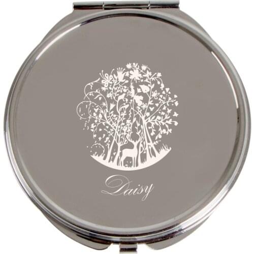 Promotion Personal Round Shaped Metal Makeup Mirror 100/Lot#18122-1