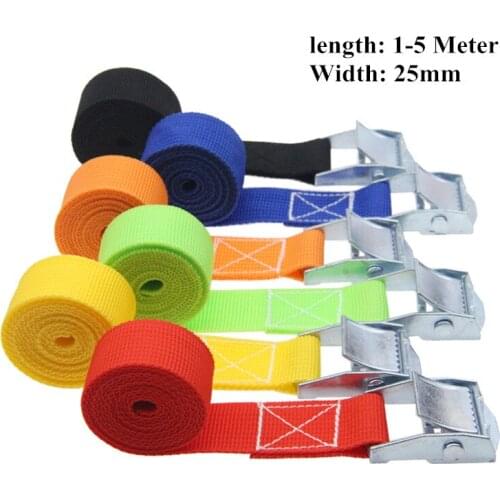 1-5M Buckle Tie-Down Belt cargo straps for Car motorcycle bike With Metal Buckle Tow Rope Strong Ratchet Belt for Luggage Bag