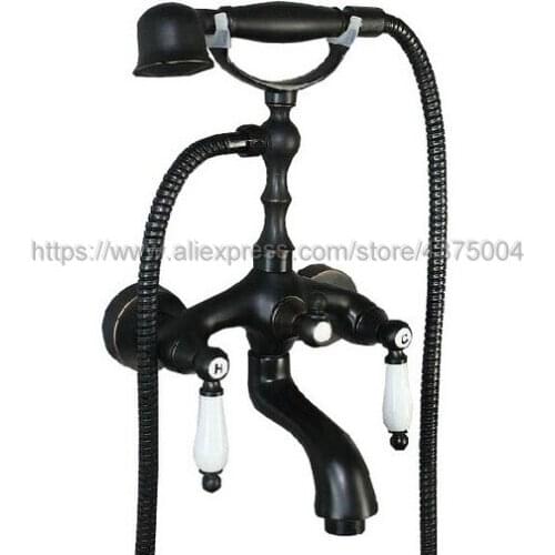 Bathtub Faucets Wall Mounted Oil Rubbed Bronze Bathtub Faucet With Hand Shower Bathroom Bath Shower Faucets Ntf017