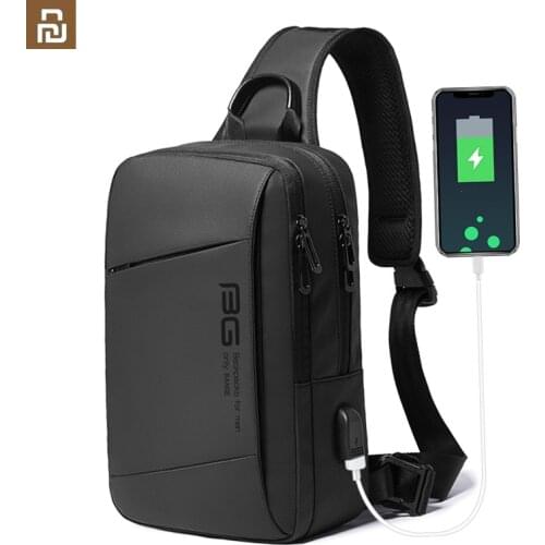Xiaomi Youpin Outdoor Sport Shoulder Bags Waterproof Anti-theft Travel Crossbody Bags USB Casual One-shoulder Business Chest Bag