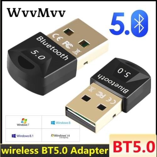 WVVMVV USB wireless BT5.0 Adapter 5.0 Receiver 5.0 Dongle High Speed Transmitter wireless USB Adapter For Laptop PC Computer