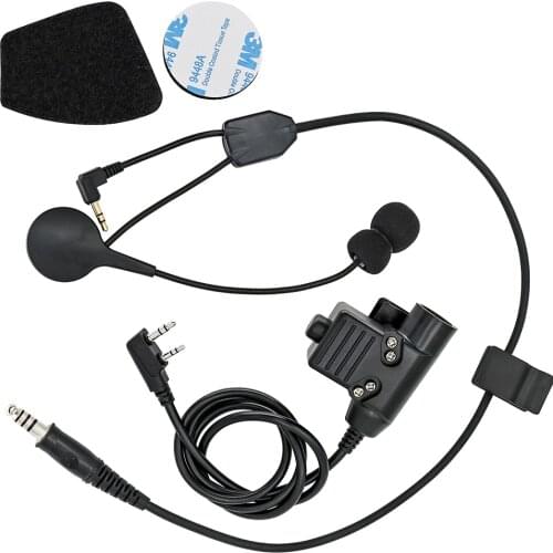 Y Line Microphone Kenwood PTT Connector Kit for Howard Leight Safety Earmuffs / ZOHAN EM054 / TACTICAL500,Build Up Communication