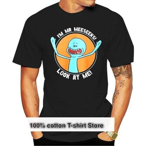 I'M Mr Meeseeks Look At Me MenS Black Tees Shirt Clothing Free Style Tee Shirt