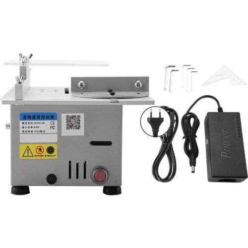 1 Set Mini Wood Table Saw Adjustable Height Wood Working DIY Table Saw EU Plug 220V
