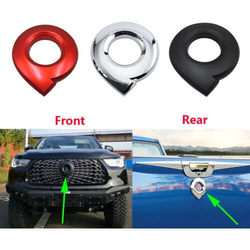 1PC For Great Wall GWM POER PAO Pickup UTE Front Grille Rear Trunk Tailgate Logo Badge Emblem Sticker Trim Commercial Version