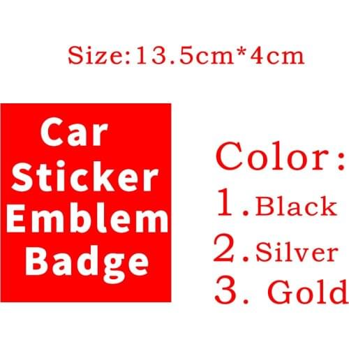 1pcs 3D metal Chrome car Letter Rear trunk Decals Emblem badge sticker Decal car styling auto Accessories