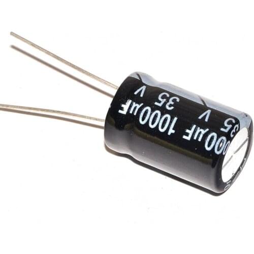 10pcs 35V1000UF high frequency low resistance electrolytic capacitor 1000UF 35V 10*20MM