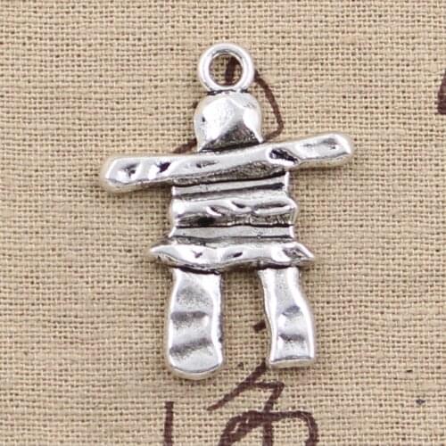 3pcs Charms Stone Man 36x28mm Antique Tibetan Silver Color Pendant Findings Accessories DIY Vintage Choker Handmade Jewelry