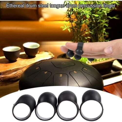 4PCS Silicone Drum Finger Sleeve Knocking Playing Finger Cover For Steel Tongue Drum