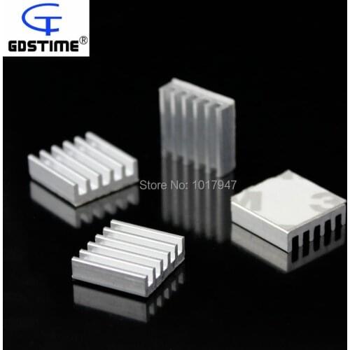 500 pcs lot 14mm 14x14x4mm Aluminum Heat Sink Conductive Adhesive Tape For Cooling Cooler Memory Chip IC