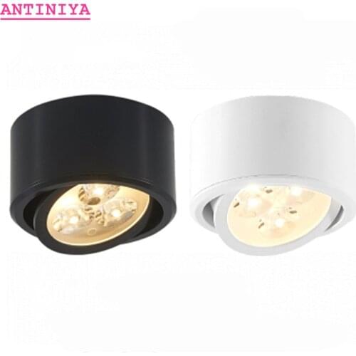 1pcs surface mounted adjustmentLED Dimmable downlight LED COB Spot light Ceiling lamp AC85-265V 6W 10W 14W 18W 24W LED Downlight