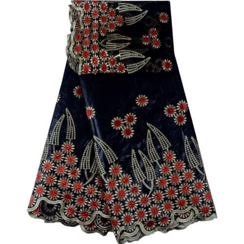 Beaded Black African Lace Fabric African Bazin Riche Fabric High Quality Bazin Riche Getzner With Pearls For Women Wedding 1042