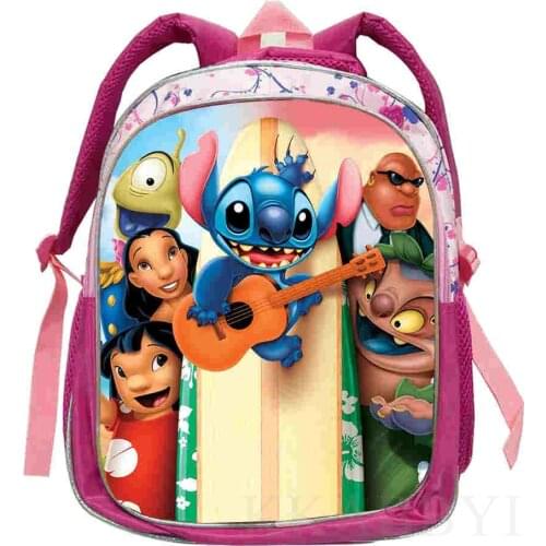 Disney Stitch Backpack for Teenage Girls Boys Stitch Children School Bags 12/14/16inch Children Primary Mochila Feminina