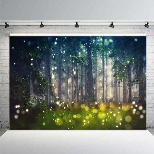 Mehofoto Firefly Photo Background for Photography Photocall Birthday Night Lake Water Forest Cartoon Backdrop for Photo Studio